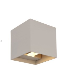 Applique LED da esterno Veronika a cubo 10 cm in alluminio sabbia, 3000 K, IP54