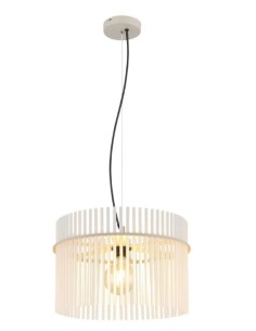 Sospensione Gorley Ø 40 cm in metallo beige satinato con bacchette in vetro | Globo Lighting -GLOBO LIGHTING