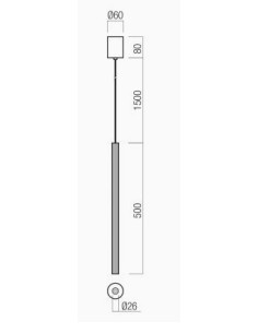 Lampada a sospensione LED Nikos, cilindro rigato in alluminio oro opaco, 8 W 3000 K | Redo -REDO GROUP 2