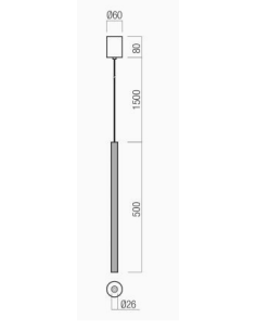 Lampada a sospensione LED Nikos, cilindro rigato alluminio nero, 8 W 3000 K | Redo -REDO GROUP 2