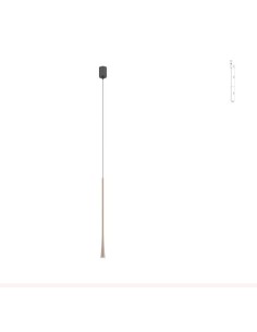 Lampada a sospensione LED Ito conica in alluminio caffè argento, 6,2 W 3000 K | Redo
