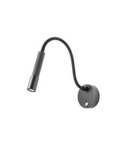 Applique LED Drill braccio flessibile nero opaco, sensore touch e dimmer, 8 W | Redo -REDO GROUP