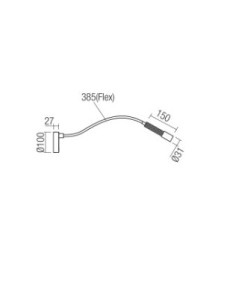 Applique LED Drill braccio flessibile nero opaco, sensore touch e dimmer, 8 W | Redo -REDO GROUP 2