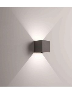 Applique LED a cubo antracite doppio fascio regolabile, 16 W 4000 K, IP54 | Affralux -AFFRALUX