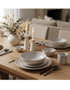 Melange set 18 piatti in stoneware avorio | Brandani -BRANDANI 2