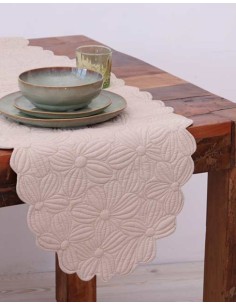 Runner Cottage Margherita in cotone naturale imbottito | Innova Living -INNOVA LIVING