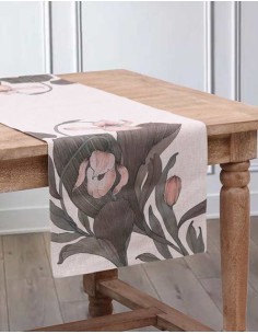 Runner Lady Flaer in misto cotone con retro in satin | Innova Living -INNOVA LIVING