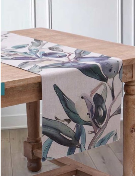 Runner Masseria in misto cotone con retro in satin | Innova Living -INNOVA LIVING