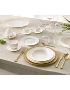 Set 18 piatti Filo Oro in new bone china | Brandani -BRANDANI 2