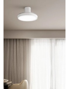 Ventilatore da soffitto con luce LED 30 W CCT e pale trasparenti, bianco opaco | Perenz -PERENZ