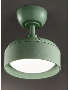 Ventilatore da soffitto con luce LED 22 W CCT e telecomando, verde bosco opaco | Perenz -PERENZ