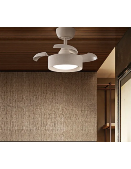 Ventilatore da soffitto con luce LED 22 W CCT e telecomando, sabbia | Perenz -PERENZ