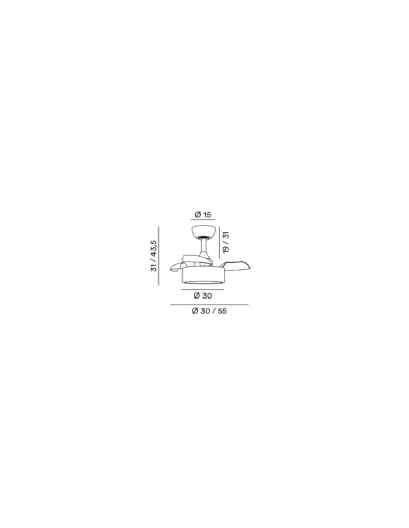 Ventilatore da soffitto con luce LED 22 W CCT e telecomando, sabbia | Perenz -PERENZ