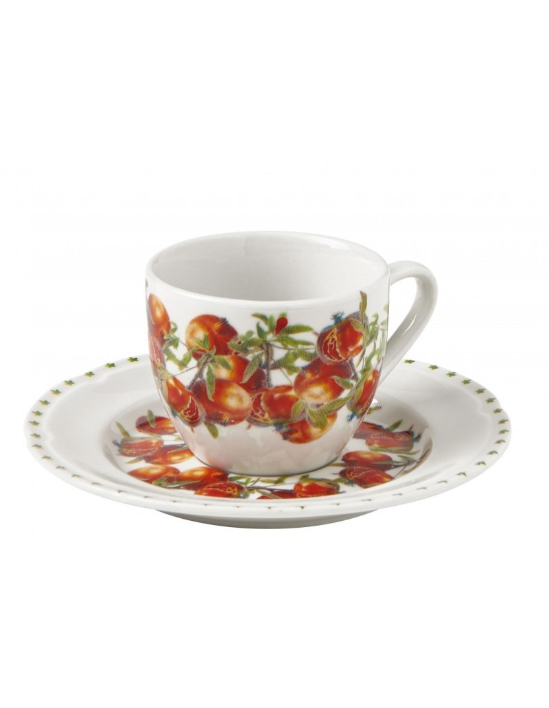 Le Primizie set 4 tazzine da caffè in new bone china | Brandani -BRANDANI