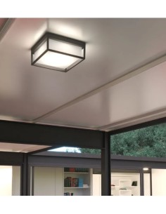 Plafoniera da esterno Osaka quadrata 25 cm antracite, 4 GX53, IP54 | Top Light -TOP LIGHT