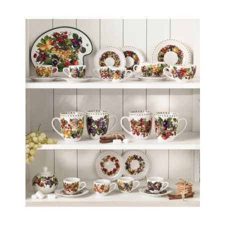 Le Primizie set 4 tazzine da caffè in new bone china | Brandani -BRANDANI