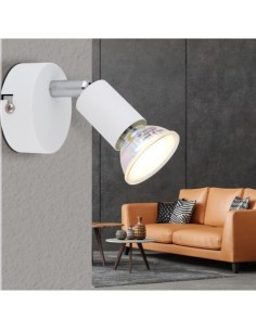 Faretto da parete Matrix orientabile in metallo bianco opaco | Globo Lighting -GLOBO LIGHTING