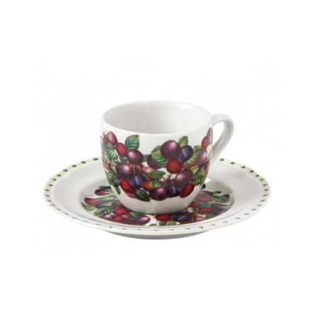 Le Primizie set 4 tazzine da caffè in new bone china | Brandani -BRANDANI