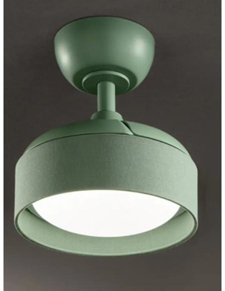Ventilatore da soffitto con luce LED 22 W CCT e telecomando, verde bosco opaco | Perenz -PERENZ