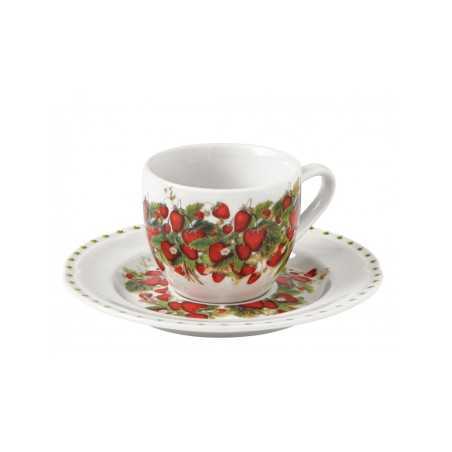 Le Primizie set 4 tazzine da caffè in new bone china | Brandani -BRANDANI