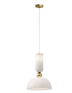 Lampada a sospensione Antic Ø 30 cm in vetro bianco e oro, per isola e cucina | Maytoni -MAYTONI