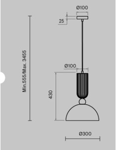 Lampada a sospensione Antic Ø 30 cm in vetro bianco e oro, per isola e cucina | Maytoni -MAYTONI 2