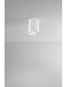 Plafoniera cilindrica Ø 9,5 cm in alluminio bianco, GU10, IP20 | Perenz -PERENZ