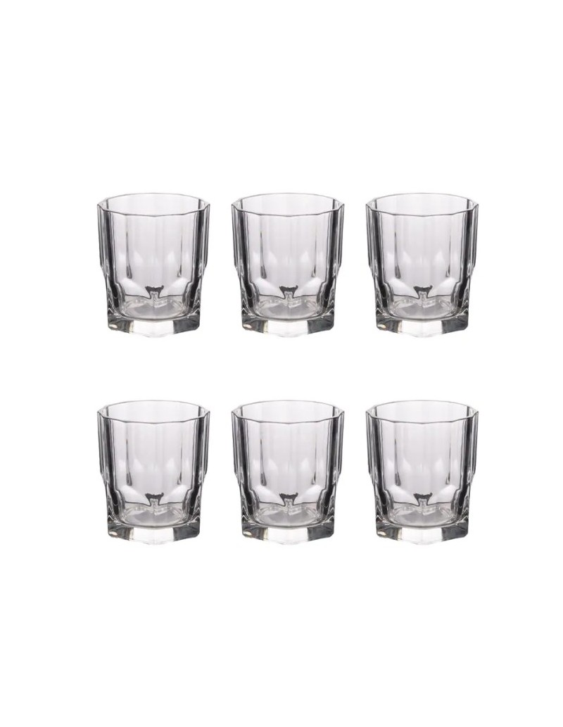 Marais set 6 bicchieri acqua in vetro trasparente, 340 ml | Villa d'Este -VILLA D' ESTE