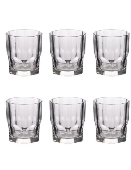 Marais set 6 bicchieri acqua in vetro trasparente, 340 ml | Villa d'Este -VILLA D' ESTE