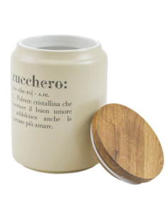 Barattolo zucchero Victionary in ceramica beige con tappo in bambù, 1100 ml | Villa d'Este -VILLA D' ESTE 2