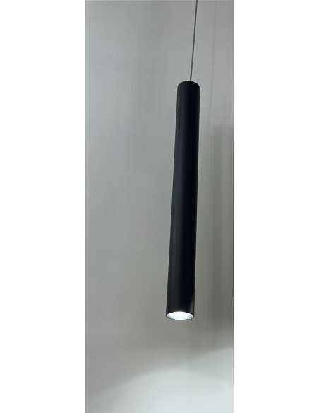 Lampada a sospensione Round cilindrica Ø 4 cm in metallo nero, GU10 | Top Light -TOP LIGHT