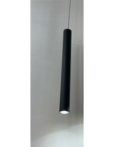 Lampada a sospensione Round cilindrica Ø 4 cm in metallo nero, GU10 | Top Light -TOP LIGHT 2