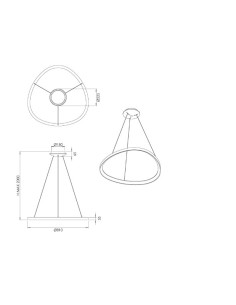 Lampada a sospensione LED Quirk anello ottone, 75 W CCT dimmerabile | Fabas Luce -FABAS LUCE 2