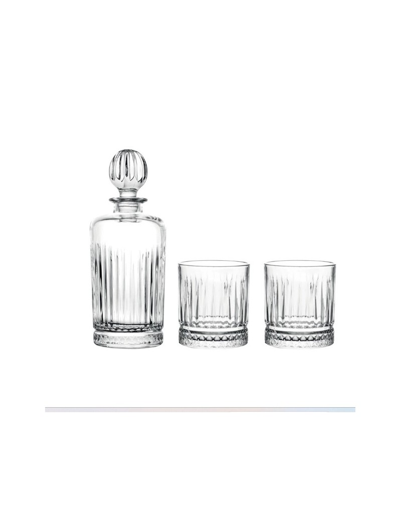 Set tasting liquori con bottiglia 0,8 L e bicchiere 26 cl in vetro | Brandani -BRANDANI