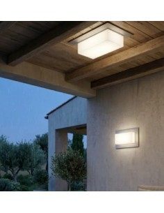Applique plafoniera da esterno Miami Plus in alluminio grigio, 2 GX53, IP54 | Top Light -TOP LIGHT