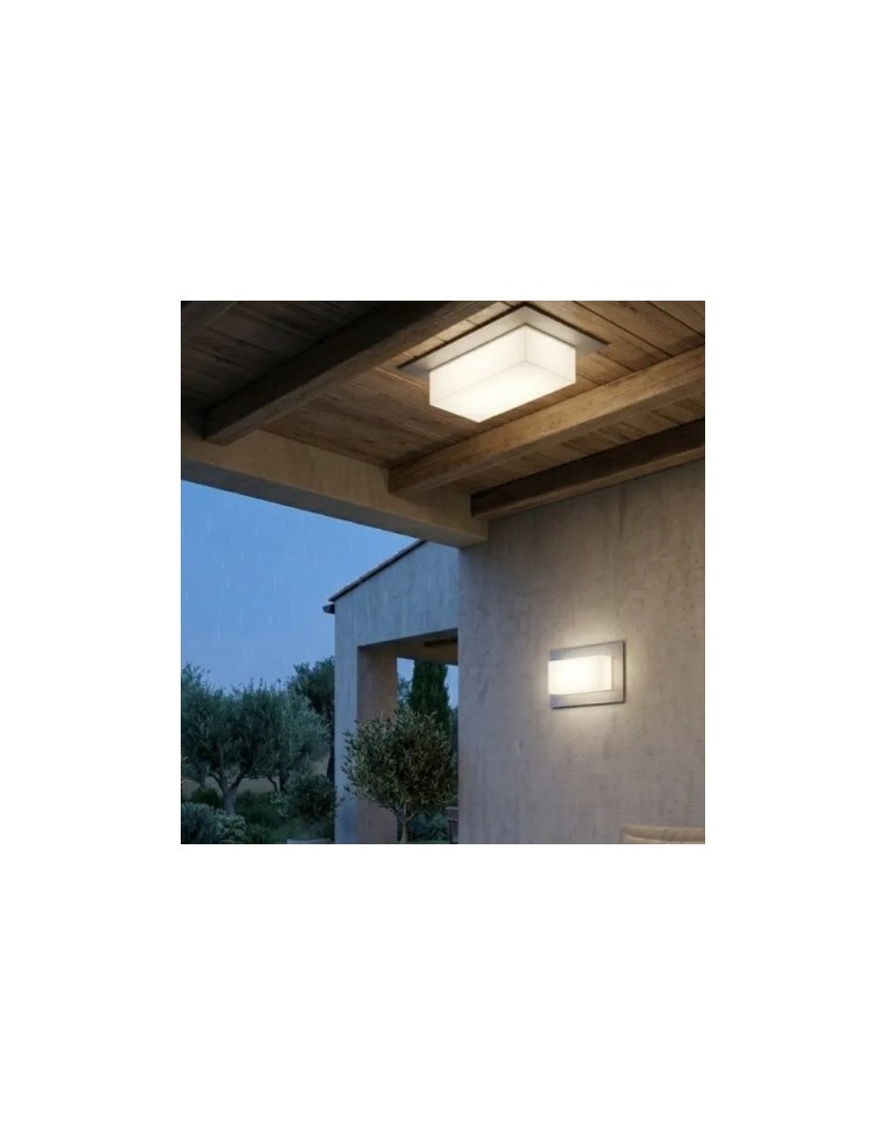 Applique plafoniera da esterno Miami Plus in alluminio grigio, 2 GX53, IP54 | Top Light -TOP LIGHT