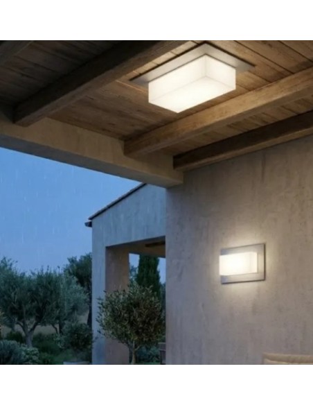 Applique plafoniera da esterno Miami Plus in alluminio grigio, 2 GX53, IP54 | Top Light -TOP LIGHT