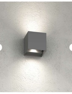 Applique LED da esterno Perth AG cubo corten con alette orientabili, 20 W CCT | Top Light -TOP LIGHT