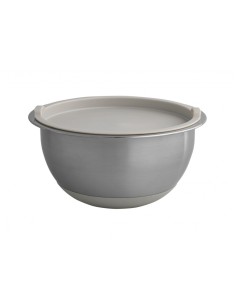 Bombetta contenitore ermetico tortora in acciaio inox e silicone Ø 23 cm | Brandani -BRANDANI