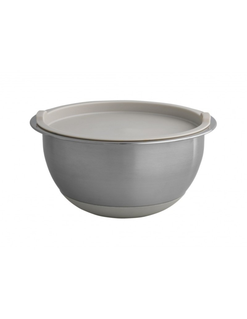 Bombetta contenitore ermetico tortora in acciaio inox e silicone Ø 23 cm | Brandani -BRANDANI