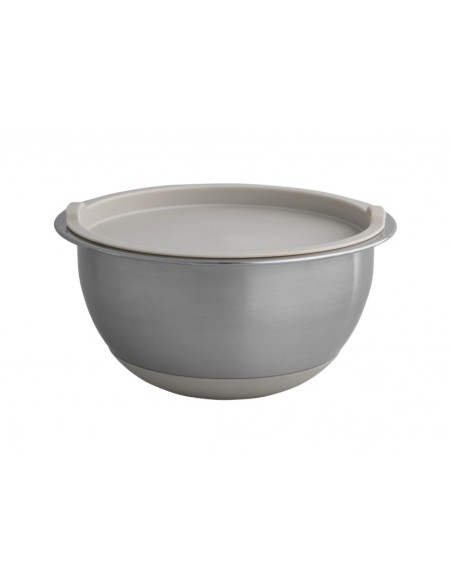 Bombetta contenitore ermetico tortora in acciaio inox e silicone Ø 23 cm | Brandani -BRANDANI