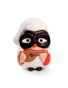 Statuina Gufo Pulcinella in ceramica 8 cm, collezione Goofi | Egan -EGAN