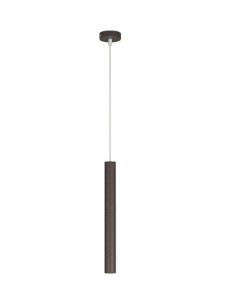 Lampada a sospensione Round cilindrica Ø 4 cm in metallo marrone, GU10 | Top Light -TOP LIGHT