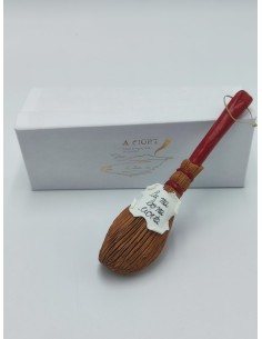 Scupella portafortuna in ceramica rossa e bianca dipinta a mano con frase H 18 cm | A Ciort -A CIORT 2