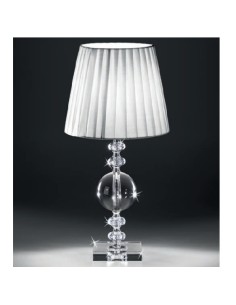 Lampada da tavolo Sfera in cristallo con paralume in stoffa, H 57 cm, E27 | Ranoldi -RANOLDI