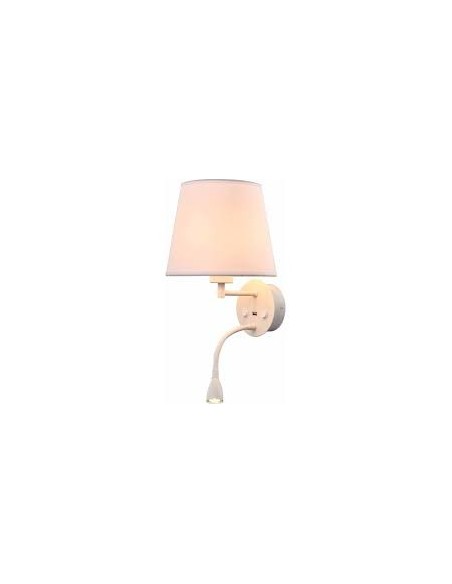 Applique bianca con paralume e LED da lettura | Mantra -MANTRA