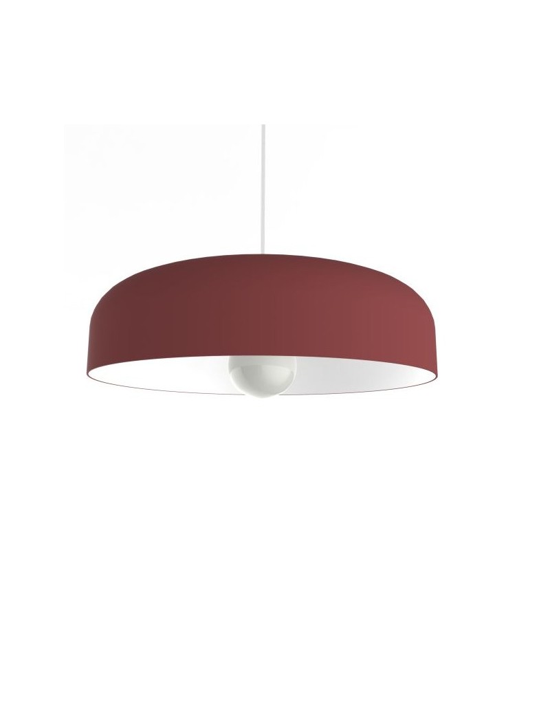 Lampada a sospensione Tuzzi Ø 40 in metallo bicolore rosso e bianco, E27 | Lumicom -LUMICOM