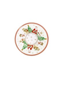 Racconti piatto panettone natalizio in porcellana Ø 31 cm | Brandani -BRANDANI
