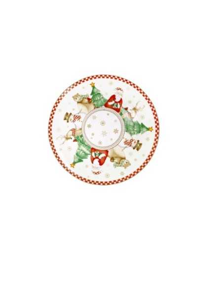 Racconti piatto panettone natalizio in porcellana Ø 31 cm | Brandani -BRANDANI
