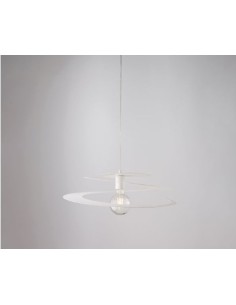 Sospensione Spring Ø 50 cm in ferro bianco traforato al laser, E27 | Bonetti Illumina -BONETTI ILLUMINA